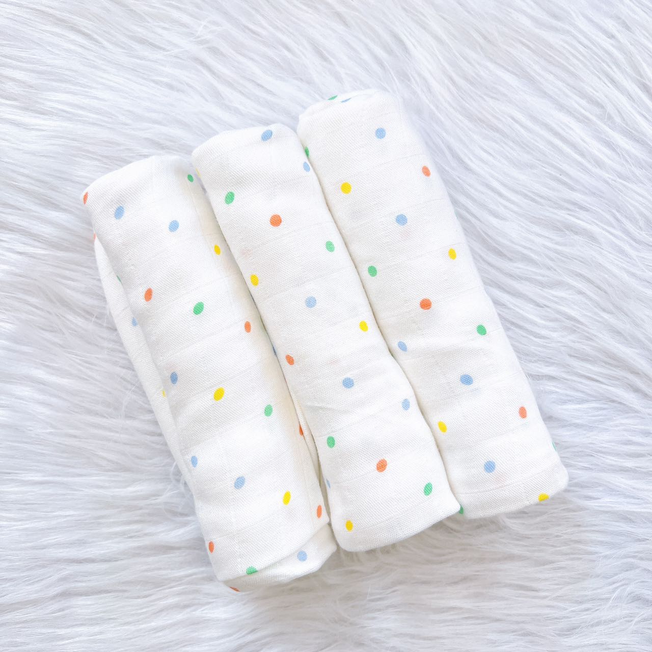 Pack of 6 Soft Muslin Bamboo Baby Burp Cloth - 100% Bamboo, 70x70cm (27x27'')